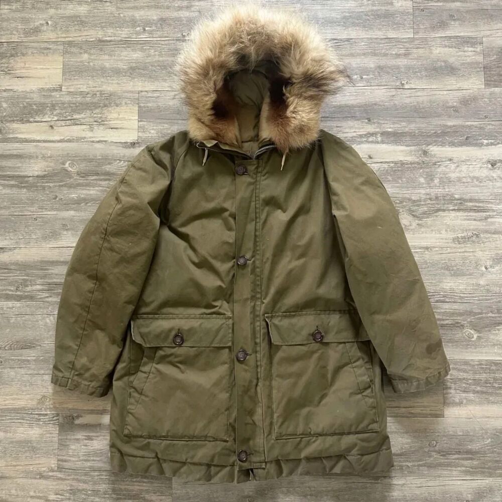 Vintage 50s Comfy Outdoor Garment Goose Down Puffer Parka Coat Size XL